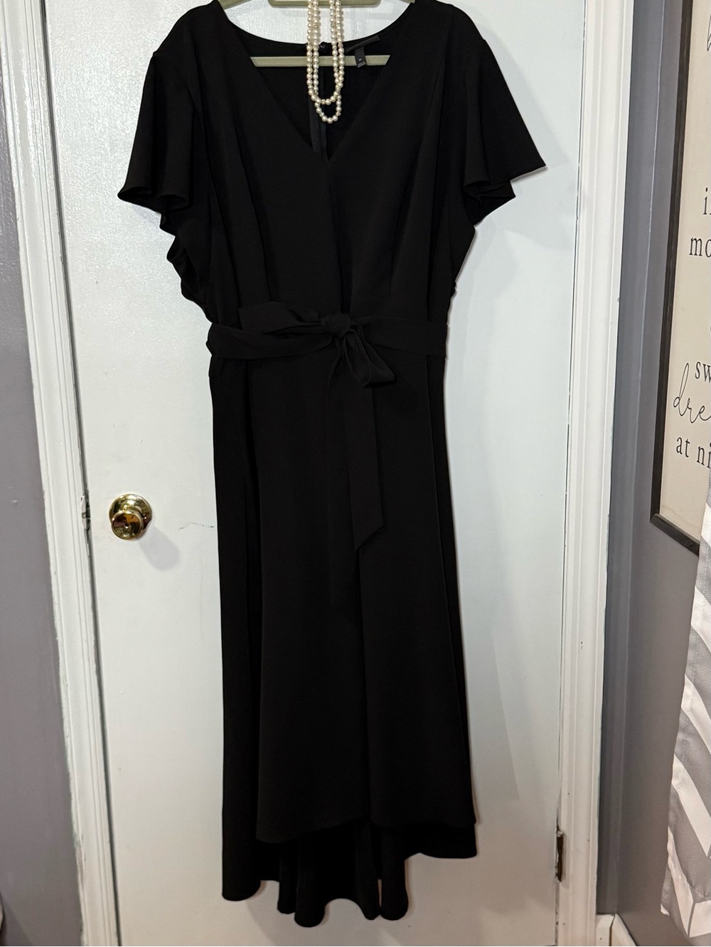 Lane Bryant Lena High-Low Black Midi Dress